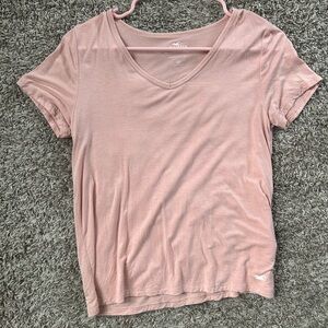 Hollister Women's Pink V-Neck Top